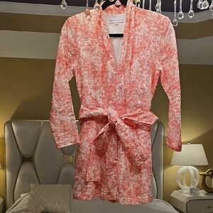 Karina Grimaldi Pink and White Floral Jumpsuit